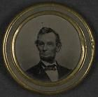 Abraham Lincoln,photo of campaign button,photogra​ph,pre