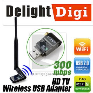   HD TV Wireless Network IEEE 802.11n/g/b Wifi USB LAN Adapter Antenna