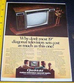 1978 quasar television vintage ad  9 99