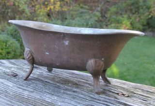 Vintage Brass Bathtub   Made in India   Soap Dish