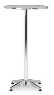   Modern Contemporary Christabel Aluminum Bar Table w/ Adjustable Feet
