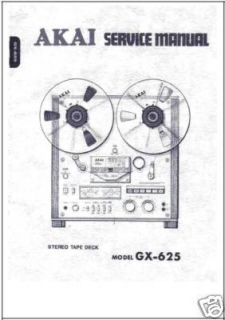 akai gx 625 stereo tape deck service manual on cdr
