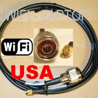 RP SMA Connector Wireless WiFi Antenna Cable 4ft USA