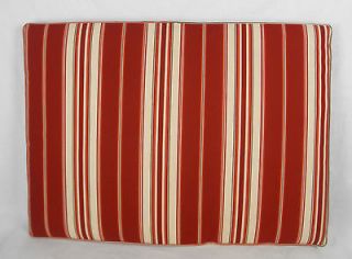 Company Store Red Striped Adirondack Pet Bed Cushion NWT 35x25 