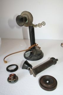 Antique Vintage Candlestick Automatic Electric Co. Phone Parts 1908 