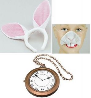 white rabbit alice in wonderland accessory set 