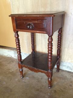 Antique Bedside Table or Nightstand or End Table