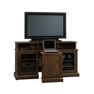 Sauder Arbor Gate 60 Wide LED LCD TV Stand Coach Cherry
