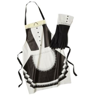 French Maid Apron and Gloves Set Halloween Costume