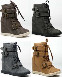 High TOP FASHION ANKLE BOOT SNEAKERS NATURE BREEZE HALSTON 01