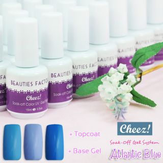 Atlantic Blue Series Cheez Soak Off Color UV Gel Polish
