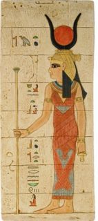 Egyptian Decor Goddess Wall Hanging Sculpture Hieroglyphics Isis Ankh 