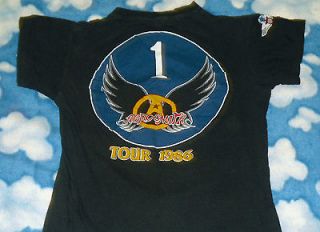 Vtg 1986 Aerosmith Aero Force One t shirt M medium concert tour THiN 
