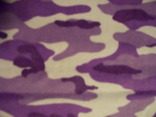 camo purple camouflage cotton flannel fabric oop fq time left