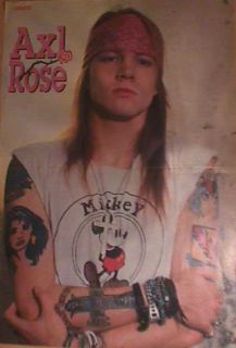 German Poster AXL Rose Guns N Roses not SHIRTLESS Tattoo Rock Band 