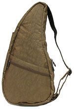 Ameribag Nylon Lightweight Healthy Back Bag Medium Sling Handbag Taupe