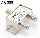  Coaxial Signal Premium Splitter, for cable/antenna signal to TVs/VCR