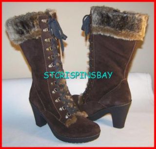 Born BOC Erwin Brown Mid Calf Boots Womens 10 New Retail $160 Suede 