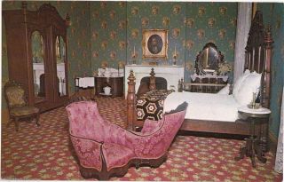 Henry Clays Historic Home Ashland Bedroom Unused Postcard Lexington 