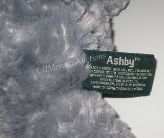 Plush Grey Russ Ashby Teddy Bear Stuffed Animal Childs Cuddle Toy Bow 