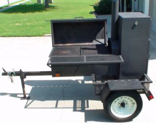 BBQ Grill Smoker Trailer Bar B Que Grill Barbecue Grill No Reserve 