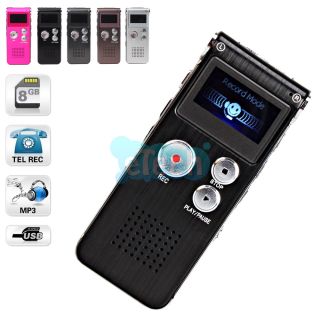 New 8GB Digital Voice Recorder 650Hr Dictaphone  Player U Disk CL 