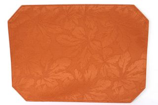 Set of 6 Dark Orange Bardwil Linens Seasons Placemats 13 x 18