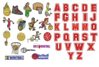 Basketball Hoops Machine Embroidery Designs Many Formats Brother 