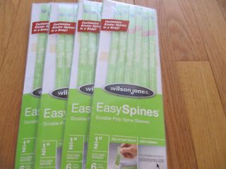 Wilson Jones Easy Spines Durable Poly Spine Sleeves 1 2