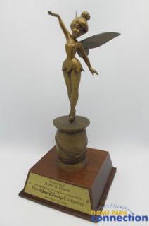 Disney Cast Member 25 Year Service Award Tinker Bell Bronze RARE 
