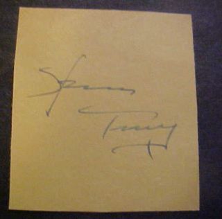 Spencer Tracy Hand Signed 1900   1967 Card Cut 2 Best Actor Academy 