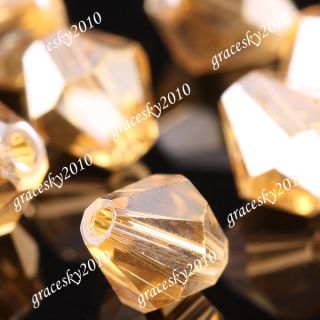 100pcs 5301 6mm Bicone For Swarovski Crystal Beads loose beads Yellow 