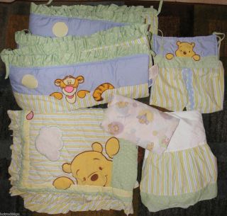 BABY BEDDING Winnie the Pooh Bumper Sheet Crib Skirt Nursery Comforter 