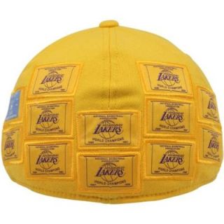 Lakers Gold 16 Championship Patch Cap Hat sz L/XL