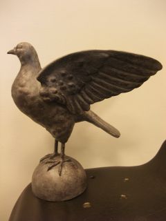 Ballard Designs Dove on A Ball Antique Statue Zinc