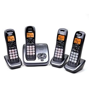   Cordless Phone Set w/Answering System, 4 Handsets & Call Waiting/ID