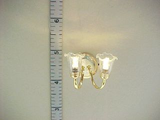 Battery Operated Light   Wall Sconce W6S Dollhouse Miniatures