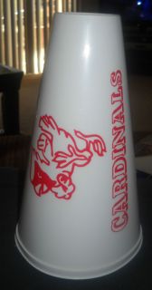 Vintage 1980s Ball State Cardinals White Plastic Megaphone New Old 