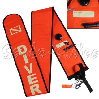   Diving 6ft Surface Marker with Lead Weight Whistle SS Snap