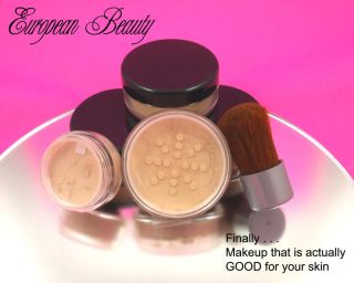 3pc EB Sheer Bare Tan Minerals Makeup Kit Set Full Cover Concealer 