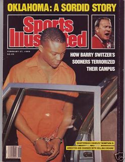 Sports Illustrated 1989 Oklahoma Sooners Barry Switzer