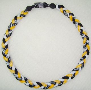 Titanium Tornado Baseball Necklace Yellow Black White
