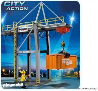 Playmobil® electric Cargo Crane Terminal Set 5254 /Train,Airport,Ship 