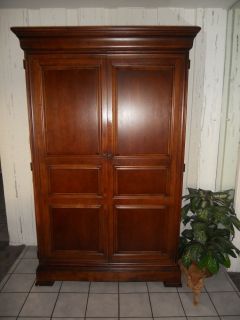 Large Cherry Thomasville TV Bedroom Armoire and Nightstand