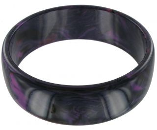Bangle Bracelet Purple Italy Lucite Marbled