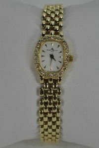 baume mercier women s 14kyg diamond bezel watch