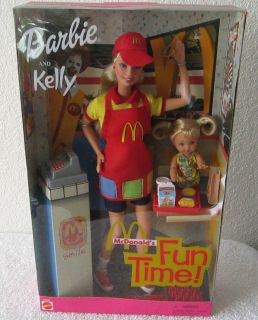 2001 Barbie & Kelly Doll McDonalds Fun Time Set of Two Dolls