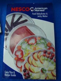   Harvest Food Dehydrator & Jerky Maker Recipe Guide FD 50 Snacks
