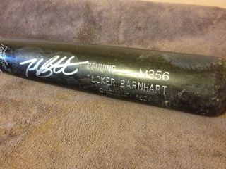 Tucker Barnhart Autographed Game Used Bat Cincinnati Reds
