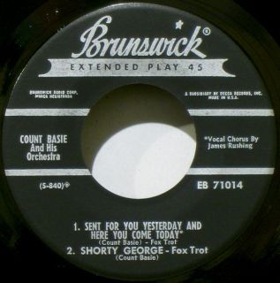 COUNT BASIE   BASIES BEST   1953 45 RPM EP
